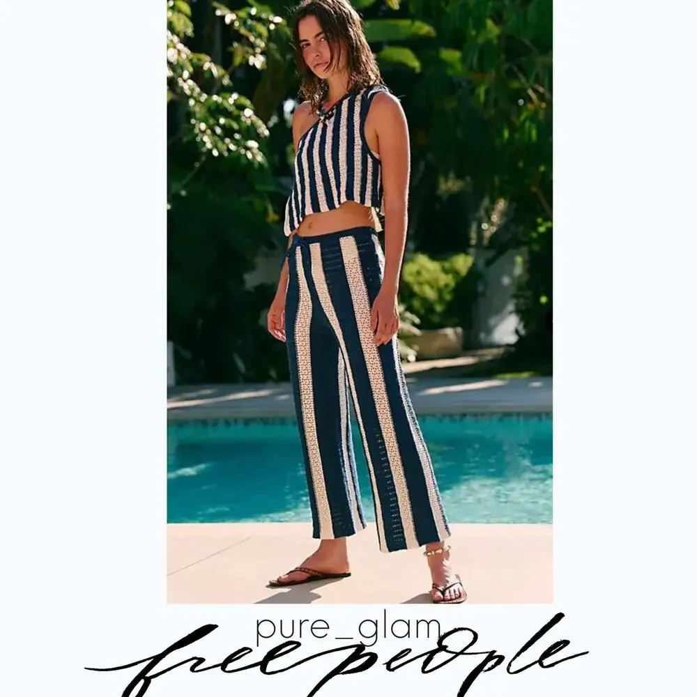Free People crochet set Free-est pants set summer